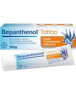 Bepanthenol Tattoo Pasta Trattamento Intensivo Per Tatuaggio Con Pantenolo, Idrata e Rigenera La Pelle Tatuata 100 g