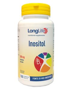 LongLife Inositol Integratore Metabolismo Dei Grassi a Base Di Inositolo 100 Tavolette