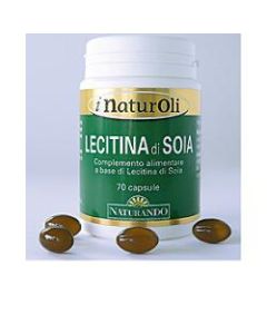 InaturOli Lecitina di Soia integratore per il colesterolo 70 capsule