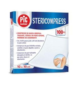 Pic Stericompress Compresse Di Garza Sterili 10X10 cm 100 Garze
