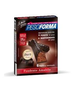 Pesoforma Barrette Dark Fondente Amabile 12 pezzi