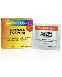Massigen Sport Pronta Energia 12 bustine – Integratore energetico con sali minerali e vitamine
