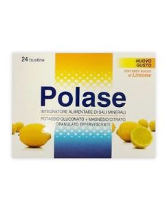 Polase Classico Magnesio e Potassio Integratore Alimentare Sali Minerali Gusto Limone 24 Bustine