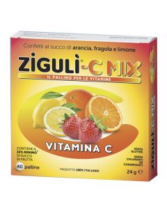 Zigulì C Mix Integratore di Vitamina C Barattolo 40 Palline
