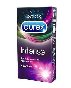 Durex Intense Preservativi Con Rilievi e Nervature Stimolanti 6 Pezzi