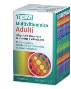 Teva Multivitaminico Adulti Integratore Alimentare 30 Compresse