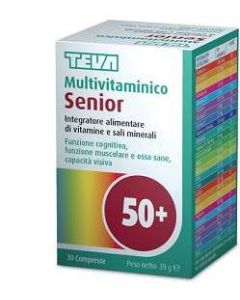 Teva Multivitaminico Senior Integratore Vitamine e Minerali 30 Compresse