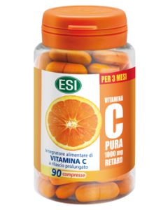 ESI Vitamina C Pura Retard – 90 Compresse da 1000 mg a Rilascio Prolungato
