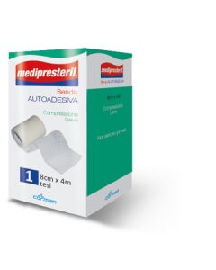 Medipresteril Benda Auto-Adesiva compressione lieve, 8cm x 4m
