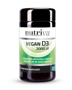 Nutriva Vegan D3 Integratore Vitaminina D 60 Compresse Masticabili