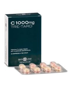 Principium C 1000 mg TRE-TARD Integratore Sistema Immunitario 24 Compresse