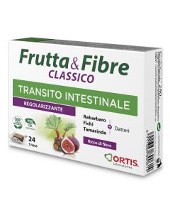 Frutta e Fibre Classico Integratore per il Transito Intestinale Pigro Frequente 24 Cubetti