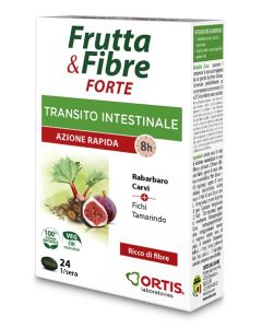 Frutta e Fibre Forte Integratore Per Il Transito Intestinale Pigro Occasionale 24 Compresse