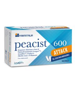 Peacist 600 Attack Integratore per Infezioni Vie Urinarie 14 Bustine