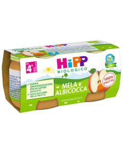 Hipp Bio Omog Alb/mela 2x80g