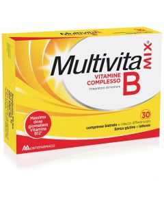 Multivitamix Vitamina B Integratore Contro Stanchezza e Rinforza Le Difese Immunitarie 30 Compresse