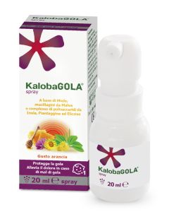 KalobaGOLA Spray per Mal di Gola Gusto Arancia 20 ml