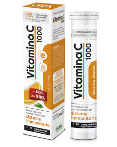 Paladin Pharma Sanavita - Vitamina C Integratore, 20 Compresse Effervescenti