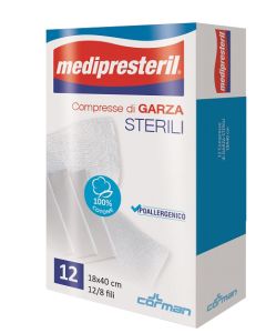Garza Compressa Medipresteril 12/8 Fu 18X40Cm 12 Pezzi