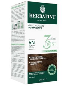 Herbatint Tintura Capelli Gel Permanente 3Dosi 6N Biondo Scuro 300 ml