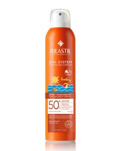 Rilastil Sun System Baby Spray Solare Trasparente SPF 50+ Protezione Bambini 200 ml