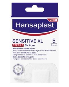 Hansaplast Cerotti Sensitive XL 5 Pezzi 6x7cm