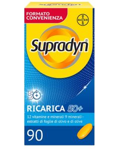 Supradyn Ricarica 50+ Integratore Vitamine e Minerali con Antiossidanti 90 Compresse