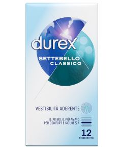 Durex Settebello Classico Preservativo Uomo Con Vestibilità Aderente 12 Profilattici