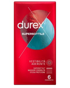 Durex Supersottile Close Fit Preservativi 6 Pezzi