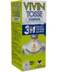  Vivin Tosse Complete 3in1 Tosse Secca, Grassa, Mal Di Gola Sciroppo 150 ml