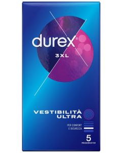 Durex Settebello 3XL Vestibilità Ultrasottile Preservativi 5 Pezzi