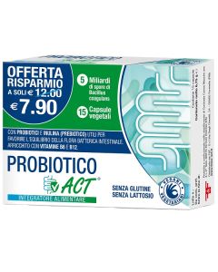 Probiotico Act Integratore Fermenti Lattici 15 Capsule