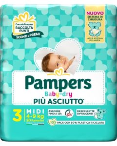 Pampers bd Downcount Midi 20pz
