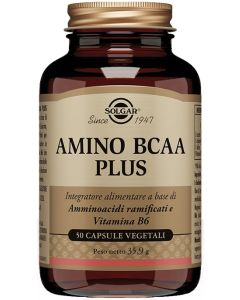 Solgar Amino BCAA Plus integratore aminoacidi ramificati con vitamina B6 50 capsule vegetali