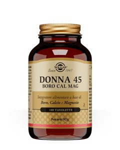 Solgar Donna 45 Boro-Cal- Mag Integratore di Minerali 100 Tavolette