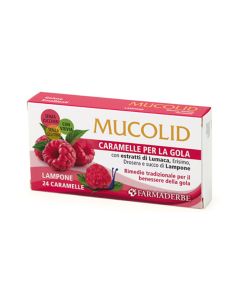 Mucolid Lumaca e Lampone 24 Caramelle per la Gola