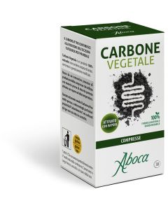 Aboca Carbone Vegetale Integratore Flatulenza Post-Prandiale, 30 Compresse