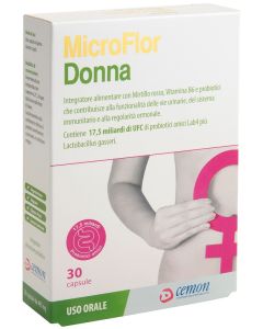 Microflor Donna integratore di probiotici per il benessere femminile 30 capsule