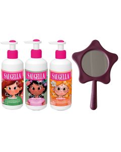 Saugella Bundle Girl Detergente Intimo Protettivo Lenitivo 200 ml e Specchio Omaggio