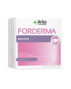 Forderma Anti‑Età – integratore collagene marino, acido ialuronico, zinco e selenio in 10 flaconcini