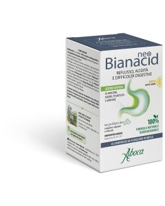 Aboca NeoBianacid Reflusso Acidità Difficoltà Digestive Gusto Limone, 45 Compresse