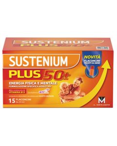 Sustenium Plus 50+ Integratore Energia Fisica e Mentale, 15 flaconcini