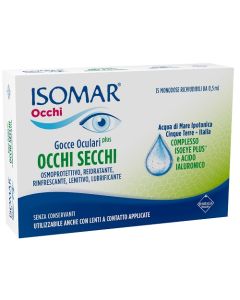 Isomar Occhi Plus - Gocce Oculari per Occhi Secchi, 15 flaconcini