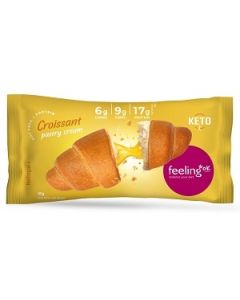 FeelingOk Croissant Ripieno di Crema Pasticcera 65 g