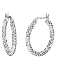 Bjt408 Orecchini Hoop/w25mm ss