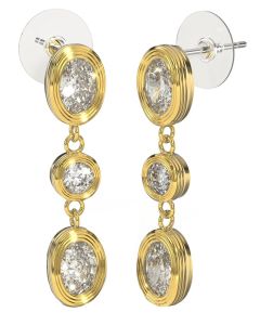 Bjt417 Orecchini Drop/w30mm gp