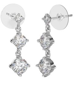 Bjt421 Orecchini 3cryst24mm ss