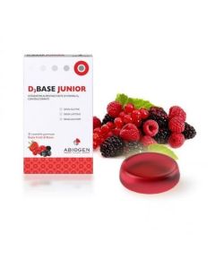 Abiogen D3Base Junior Integratore di Vitamina D Bambini 30 Caramelle Frutti di Bosco