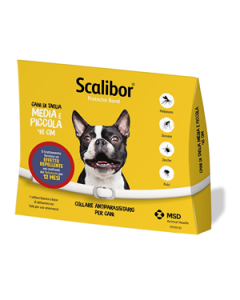 Scalibor Collare Antiparassitario Cane Taglia Piccola e Media Bianco 48 cm
