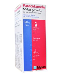 PARACETAMOLO MYLAN SCIROPPO 120 ML 120 MG/5 ML